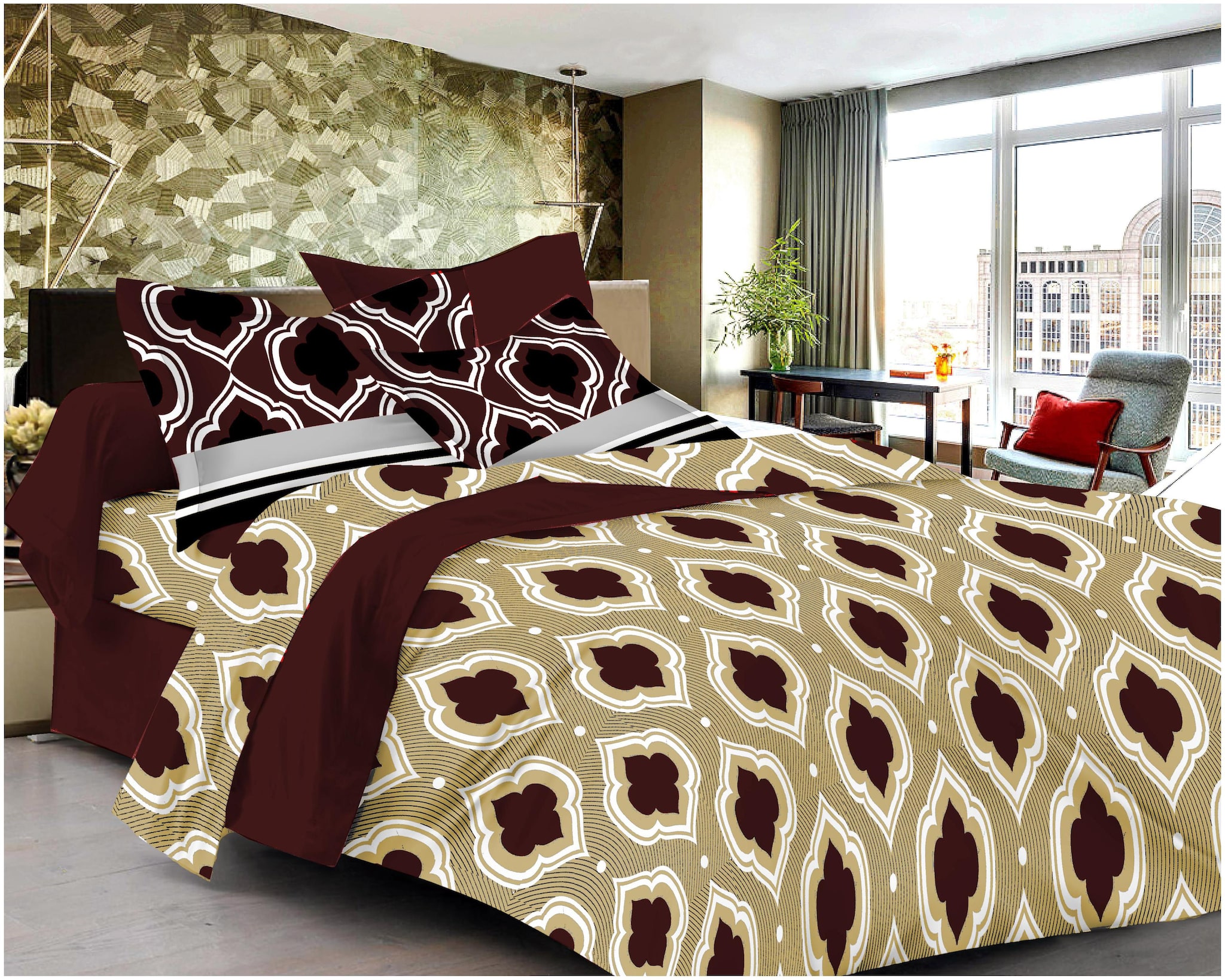

Welhouse India Cotton Printed Double Size Bedsheet 120 TC ( 1 Bedsheet With 2 Pillow Covers Multi )