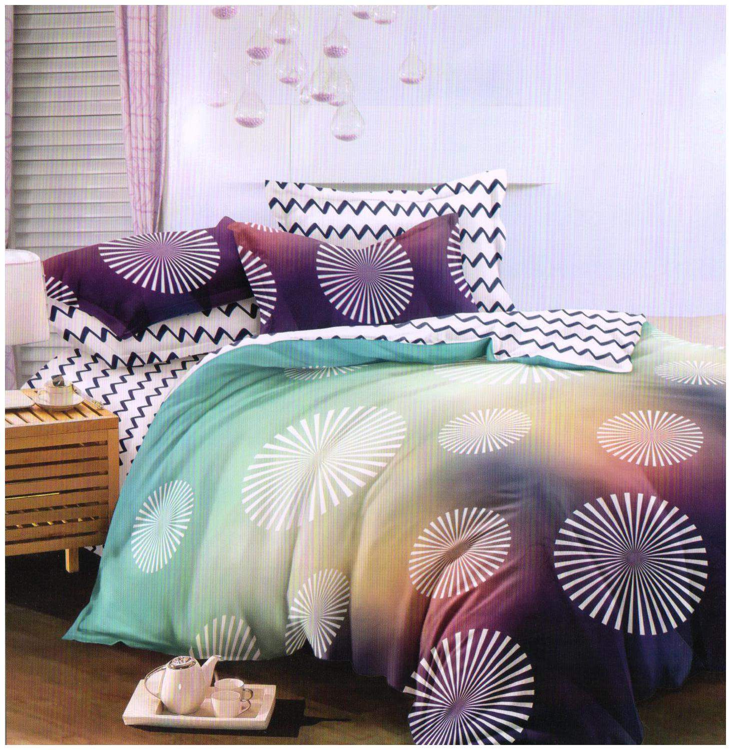 

Welhouse India Cotton 3D Printed Double Size Bedsheet 250 TC ( 1 Bedsheet With 2 Pillow Covers Blue )