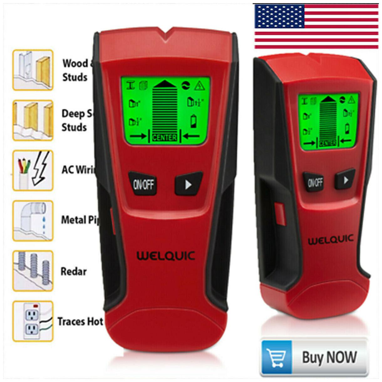 

WELQUIC 3 Detector modes Stud Center Finder metal and AC Live Wire Detector