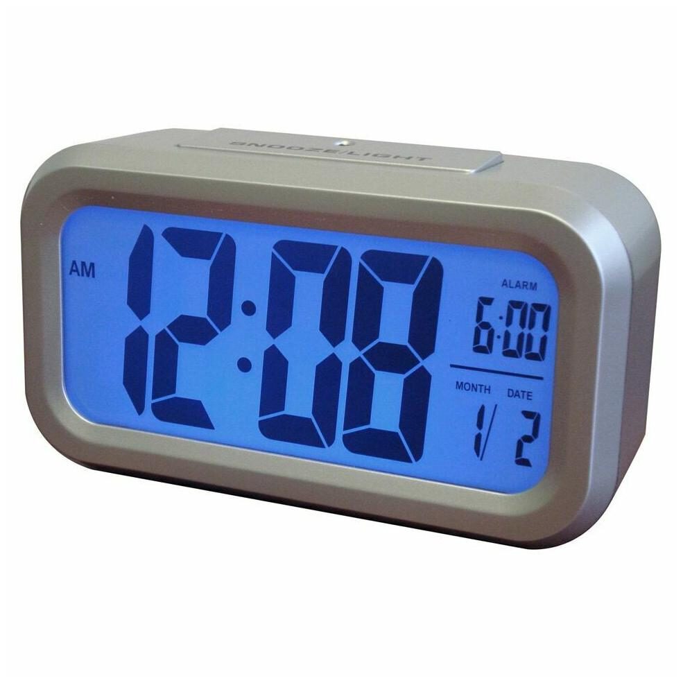 

Westclox Smart LCD Blacklight Alarm Clock Silver