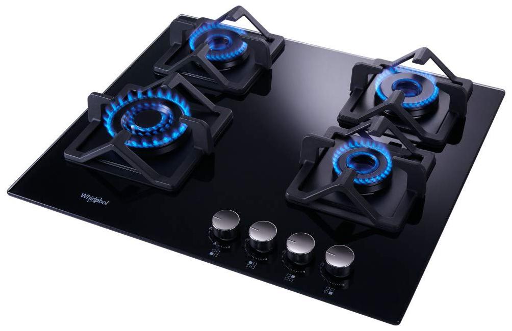 Whirlpool Hob 4 Burner Auto Ignition Gas Stove(Black, Elite HDMC 604 Brass Gas Hob)