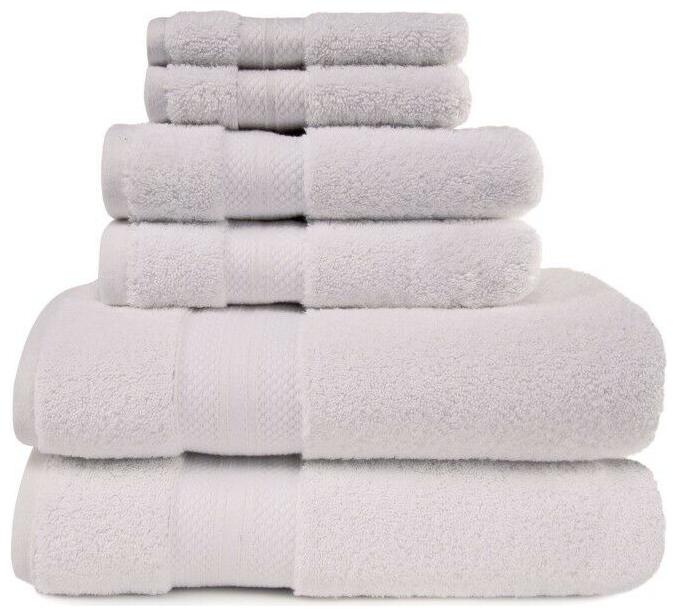 

White 100 Turkish Long Staple Cotton 800 GSM 2 Bath 2 hand 2 Face Towel Set