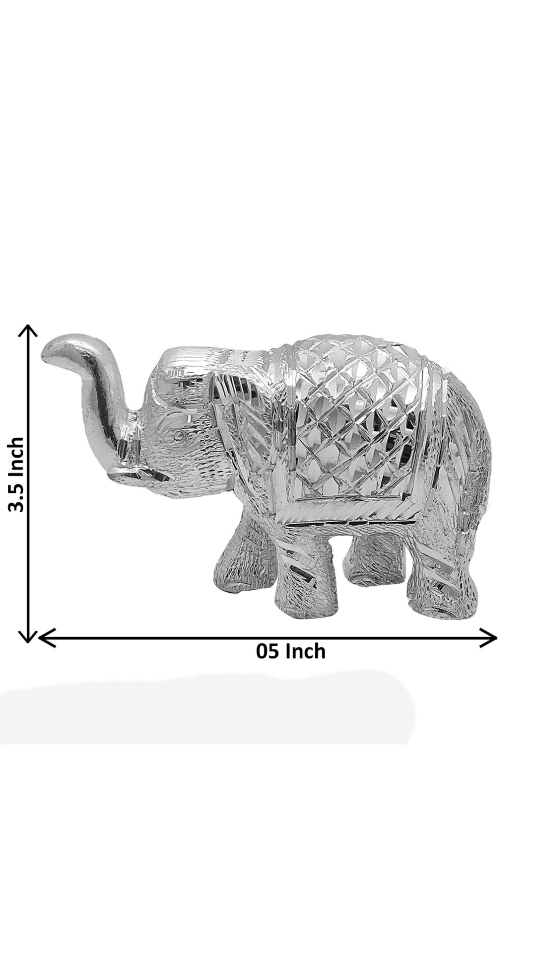 buy white silver plated elephant statue showpiece vastu decorative