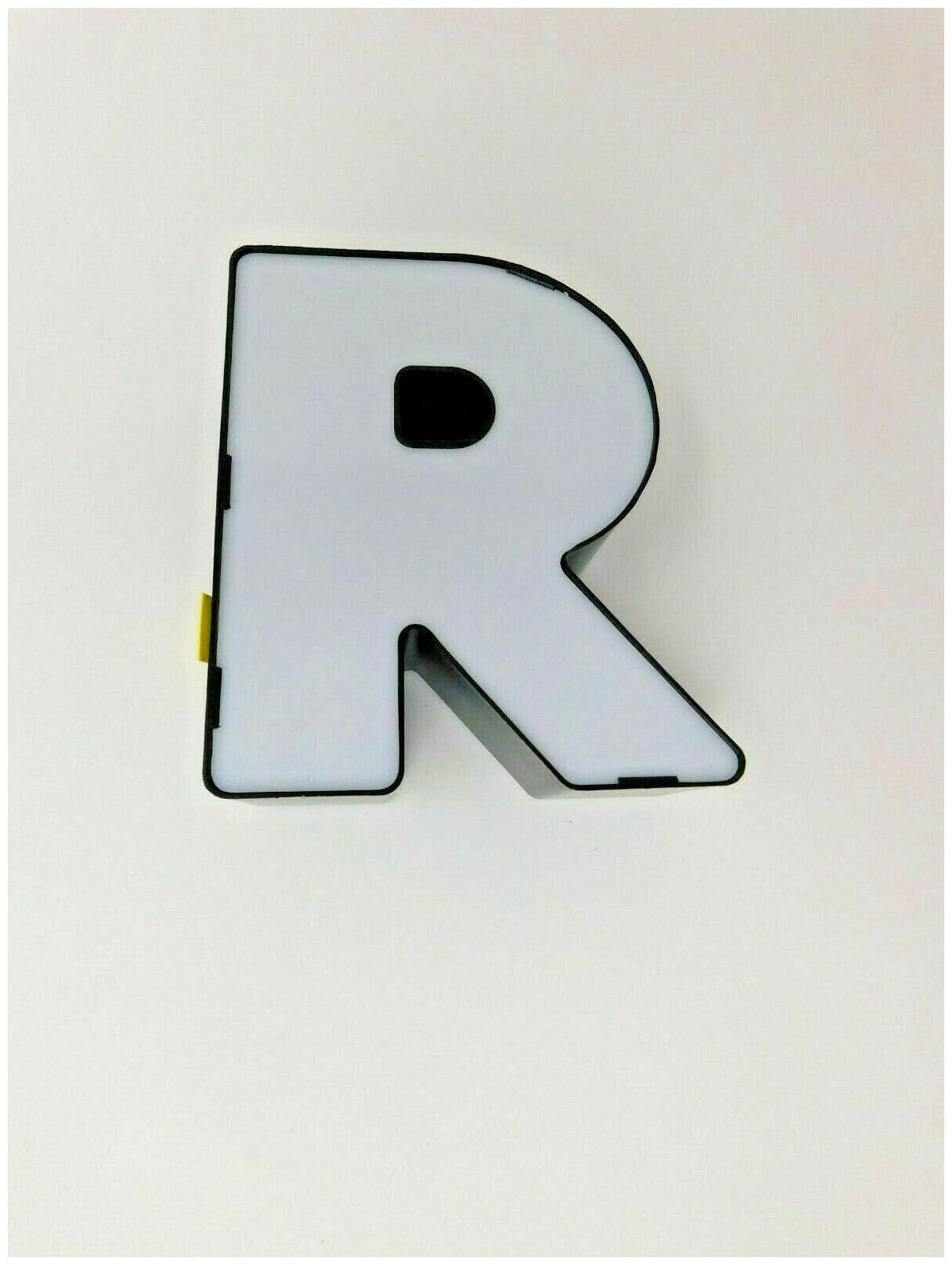 

White Small Letter R Marquee Wall Hanging Battery Operated