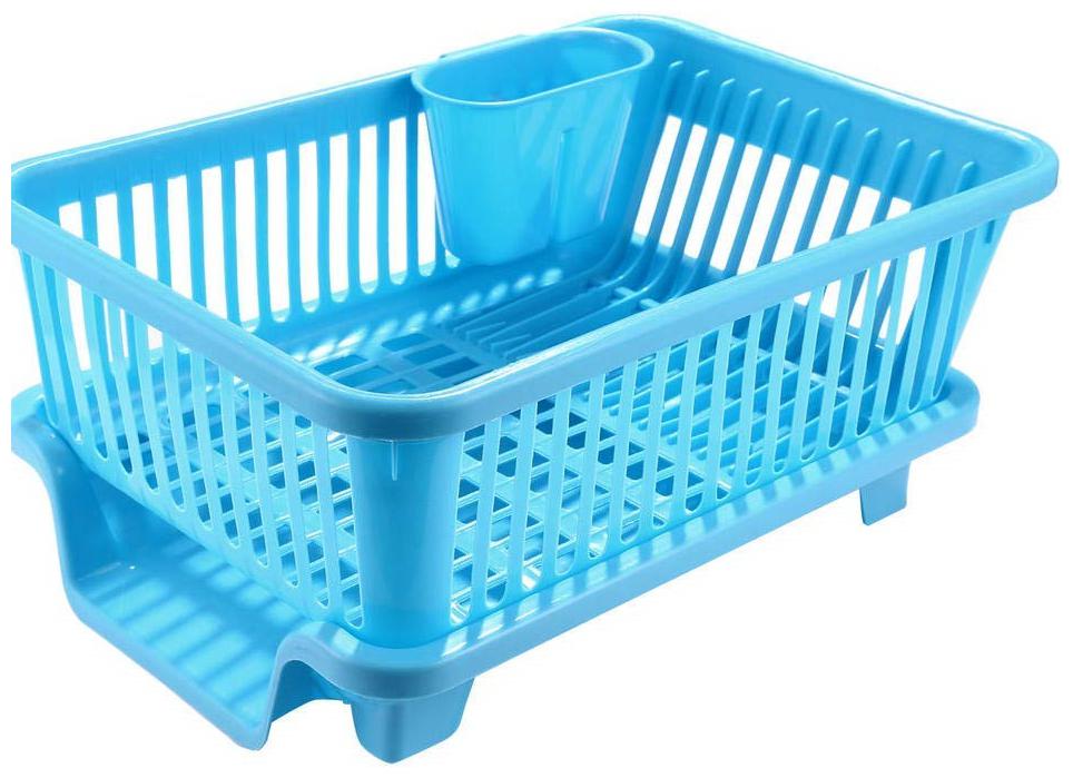 

Whitecloud Transforming Homes Plastic Dish Rack Drainer With Tray For Kitche Set Of 1