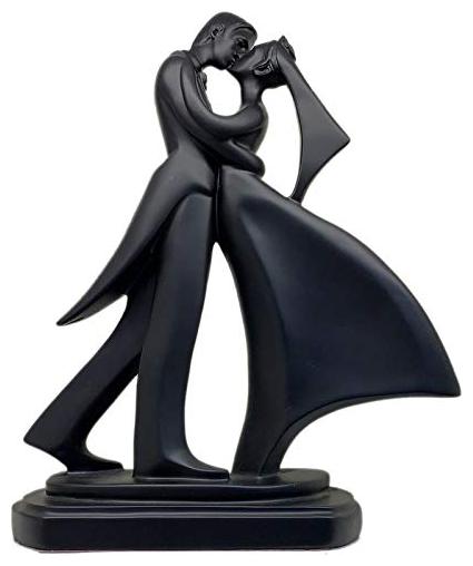 

Whitecloud TRANSFORMING HOMES Romantic Dancing Couple Sculpture Anniversary Statue for Home Office De cor(White 8102B)
