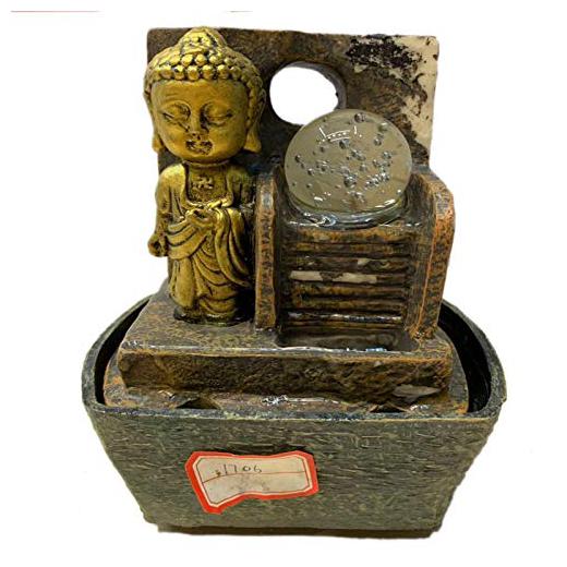 

Whitecloud TRANSFORMING HOMES Beautiful Lord Buddha for Home Decorative Home Gifts for Drawing Room Living Room Waterfall Decorative Item (1731)