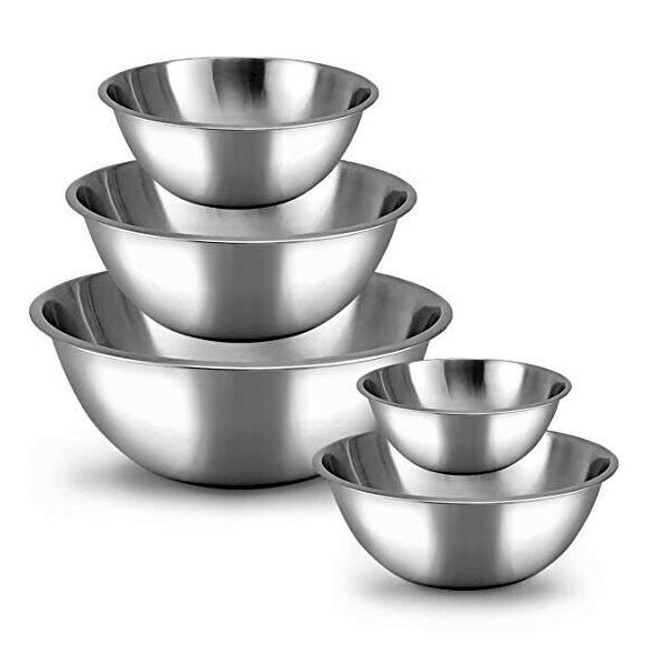 

WHYSKO Meal Prep Stainless Steel Mixing Bowl (5-Piece Set) Home Refrigerator a