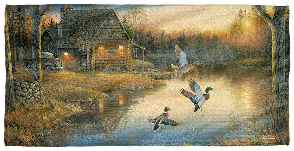 

Wild Wings Ducks On The Lake Licensed Beach Towel 60in by 30in