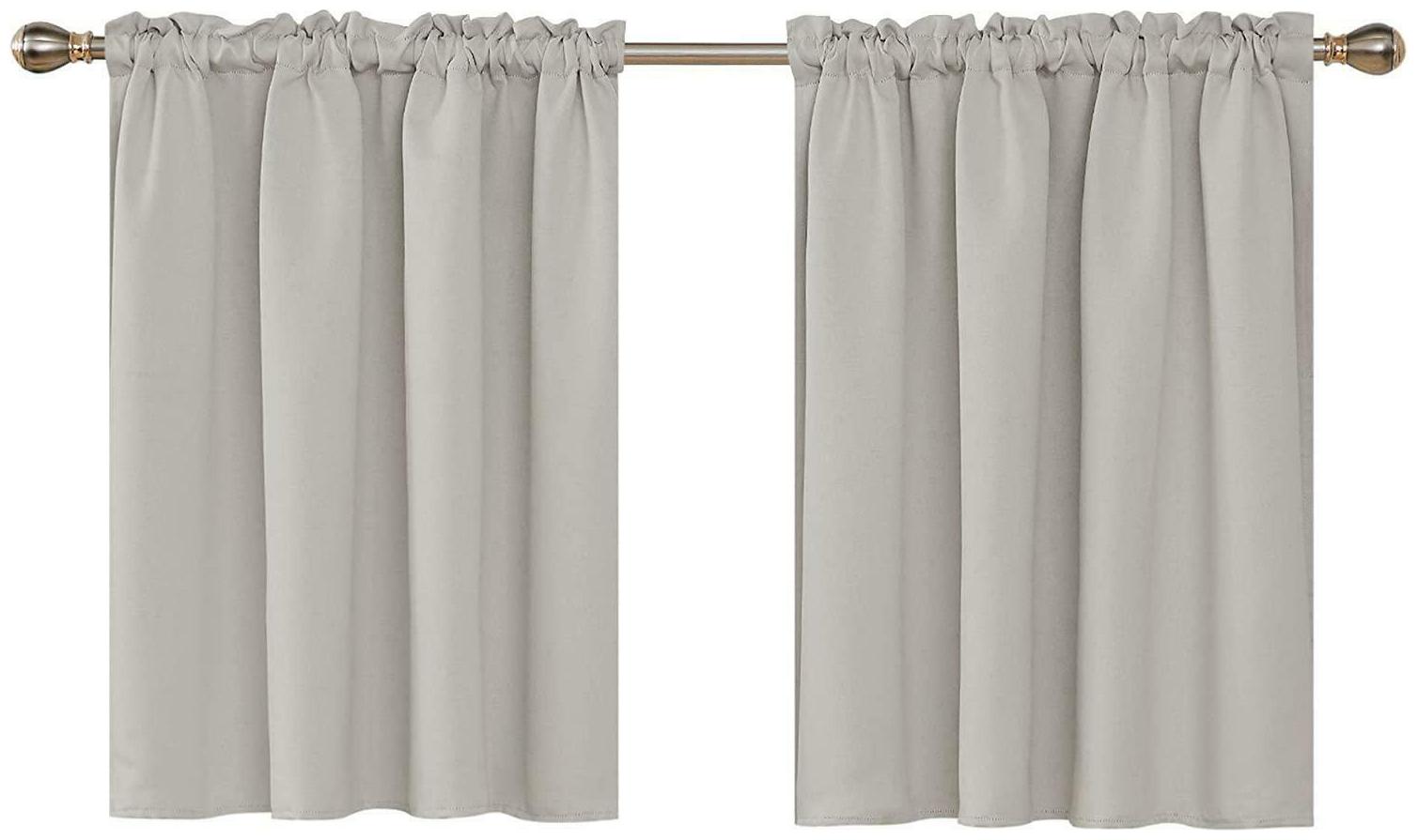 

Window Dressing Embossed Rod Pocket Blackout Valances Light Beige 52 X 36 Inch