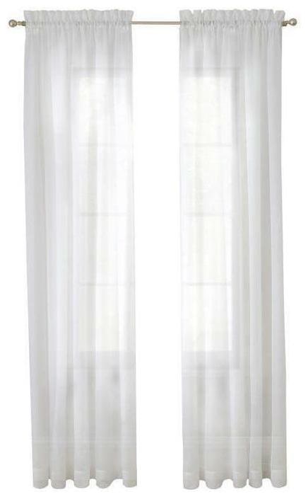 

Window Pairs to Go Victoria Voile Curtains Panel Pair Sheer White 118 x84 NEW