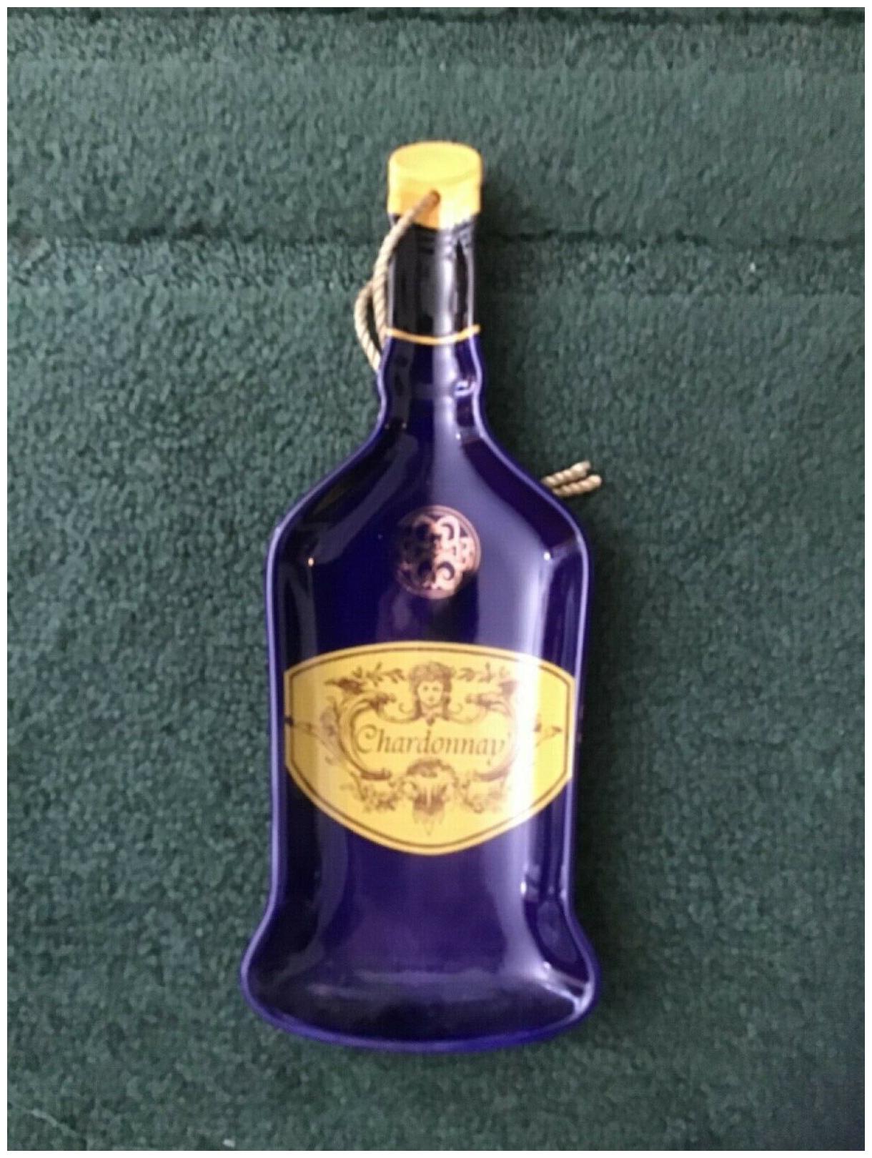

Wine Chardonnay Theme Spoon Rest Holders Wall Decor Ceramic Vintage