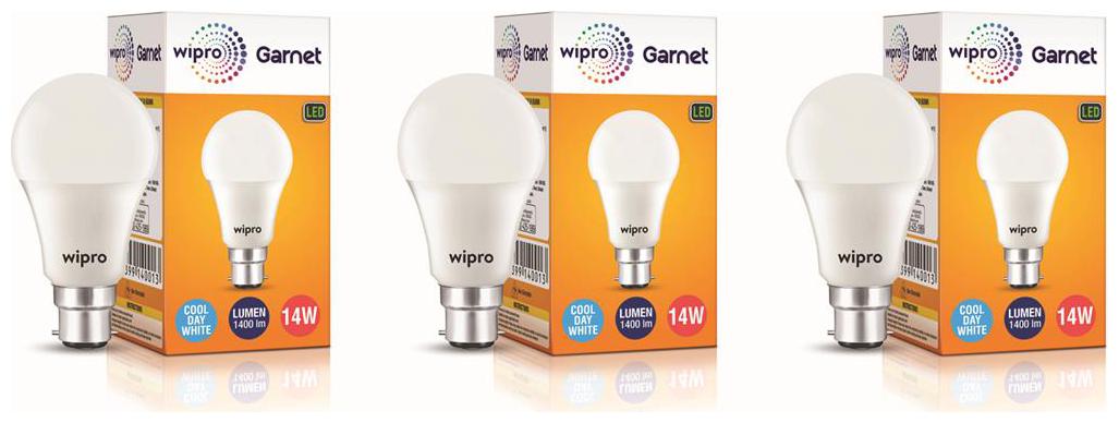 

Wipro Garnet 14 Watt B22 LED Bulb (Pack of 3)