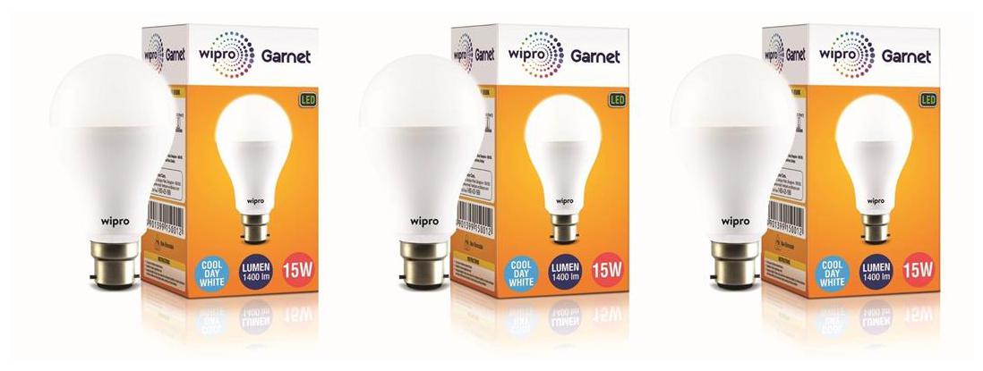 

Wipro Garnet 15 Watt B22 LED Bulb (Pack of 3)