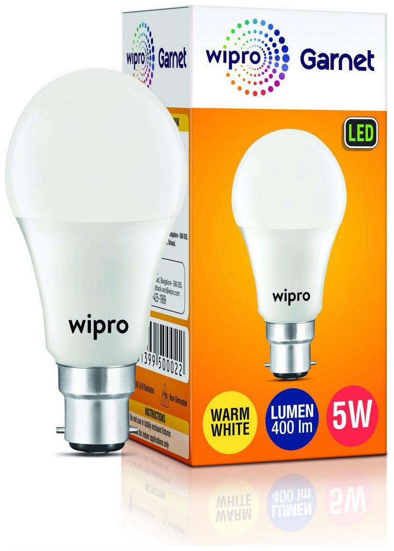 

WIPRO GARNET 5W LED BULB 2700K-N50002