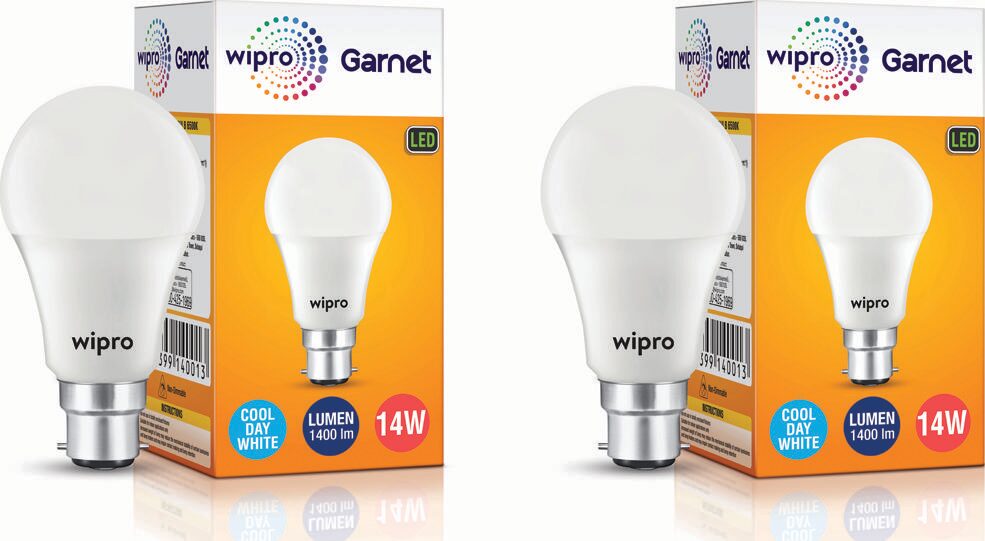 

Wipro Garnet 14 Watt B22 LED Bulb (Pack of 2)