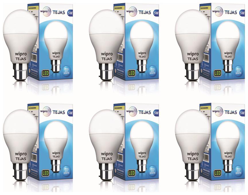 

Wipro Tejas 5W LED Bulb - Pack of 6