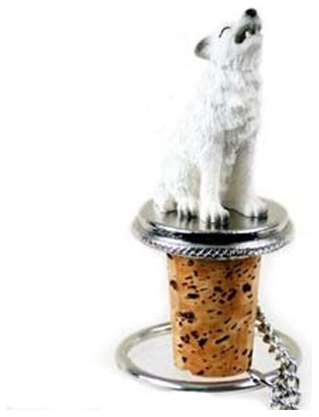 

Wolf Bottle Stopper (White)