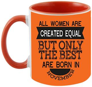 Woman Born in November Ceramic Coffee Mug by Ashvah - MUG833