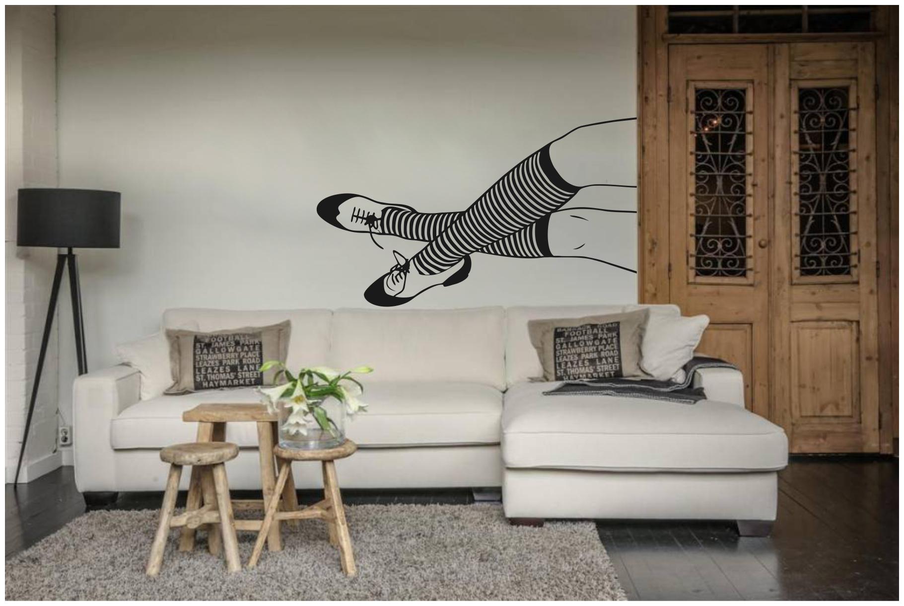 

Rawpockets Wall Stickers Women s Crossed Legs