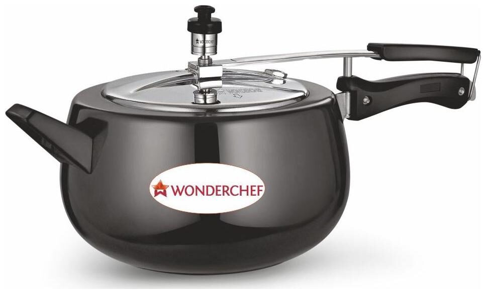 

Wonderchef Raven 5 L Hard Anodized Induction Base Pressure Cooker