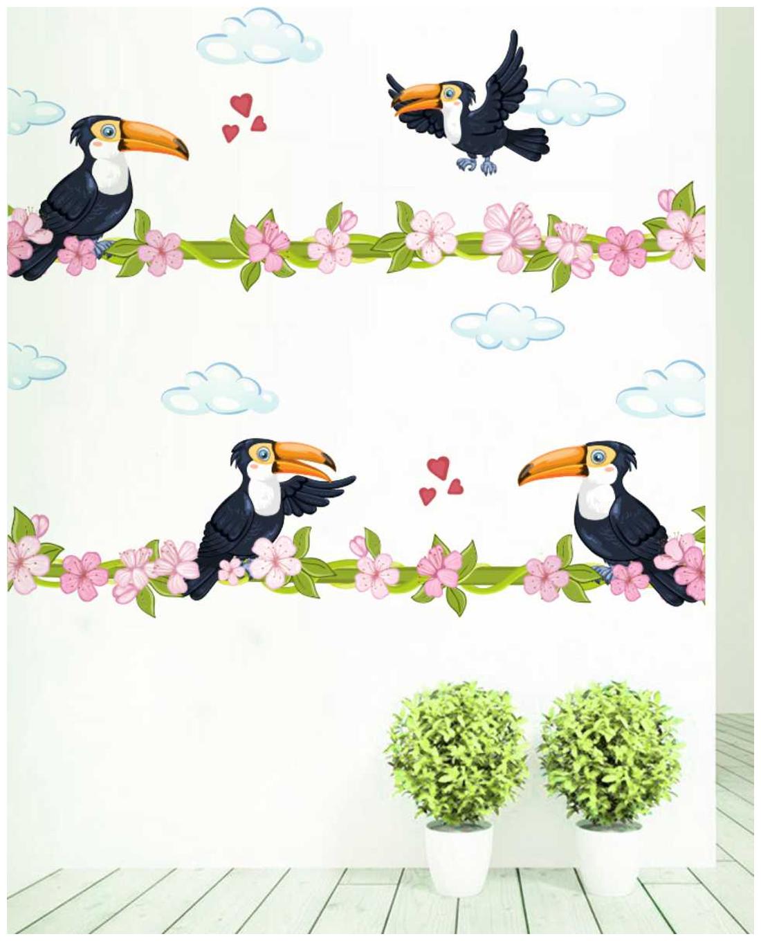 

Rawpockets Wall Stickers Wood Pecker Bird Love Wall Sticker