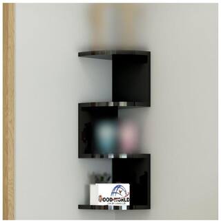 Buy Wood World Home Decor Wall Shelf Zigzag Corner Wall Mount