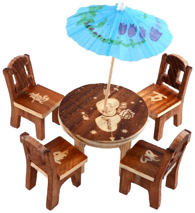 

Wooden Chair Showpiece Set