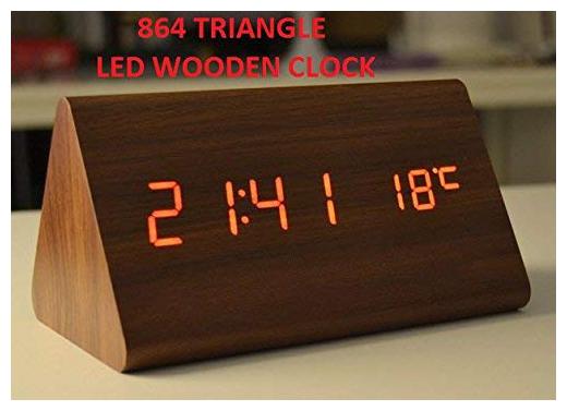 

VAGMI Wood Digital Table clock ( Set of 1 )