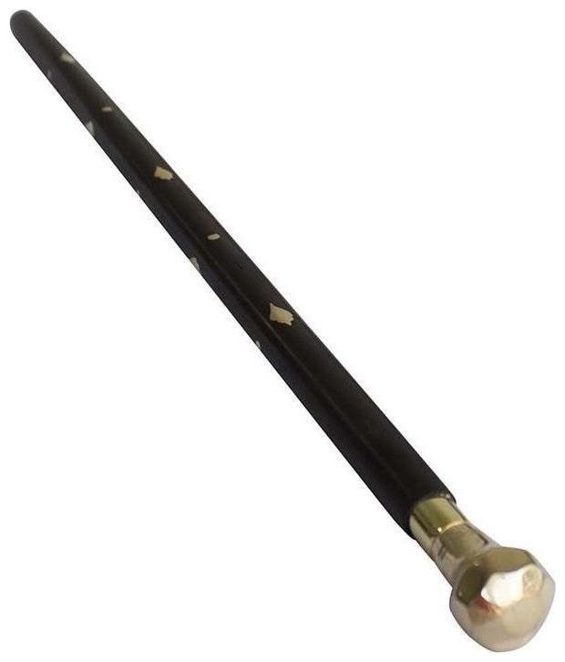

Wooden Handcarved Sheesham Wood With Brass Design Morning Walk Stick