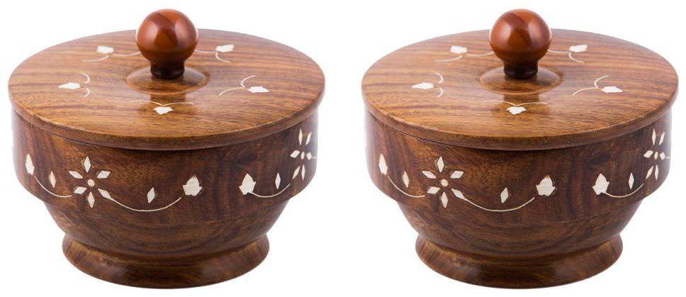 

Wooden Handmade Serving Bowl Set of 2