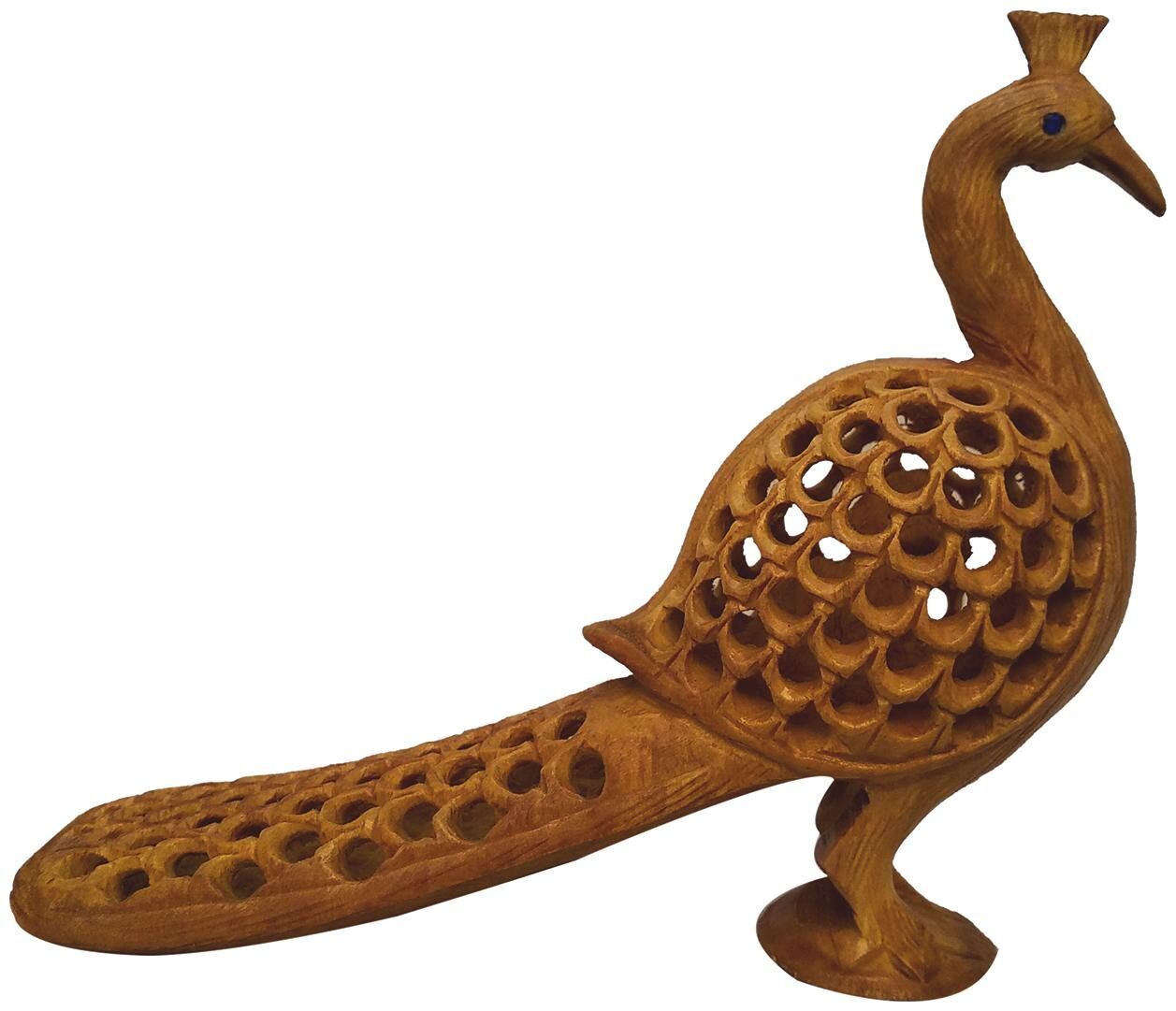 

Wooden Sitting peacock Handicraft Decoretiv Fine Finishing Art By Apnoghar