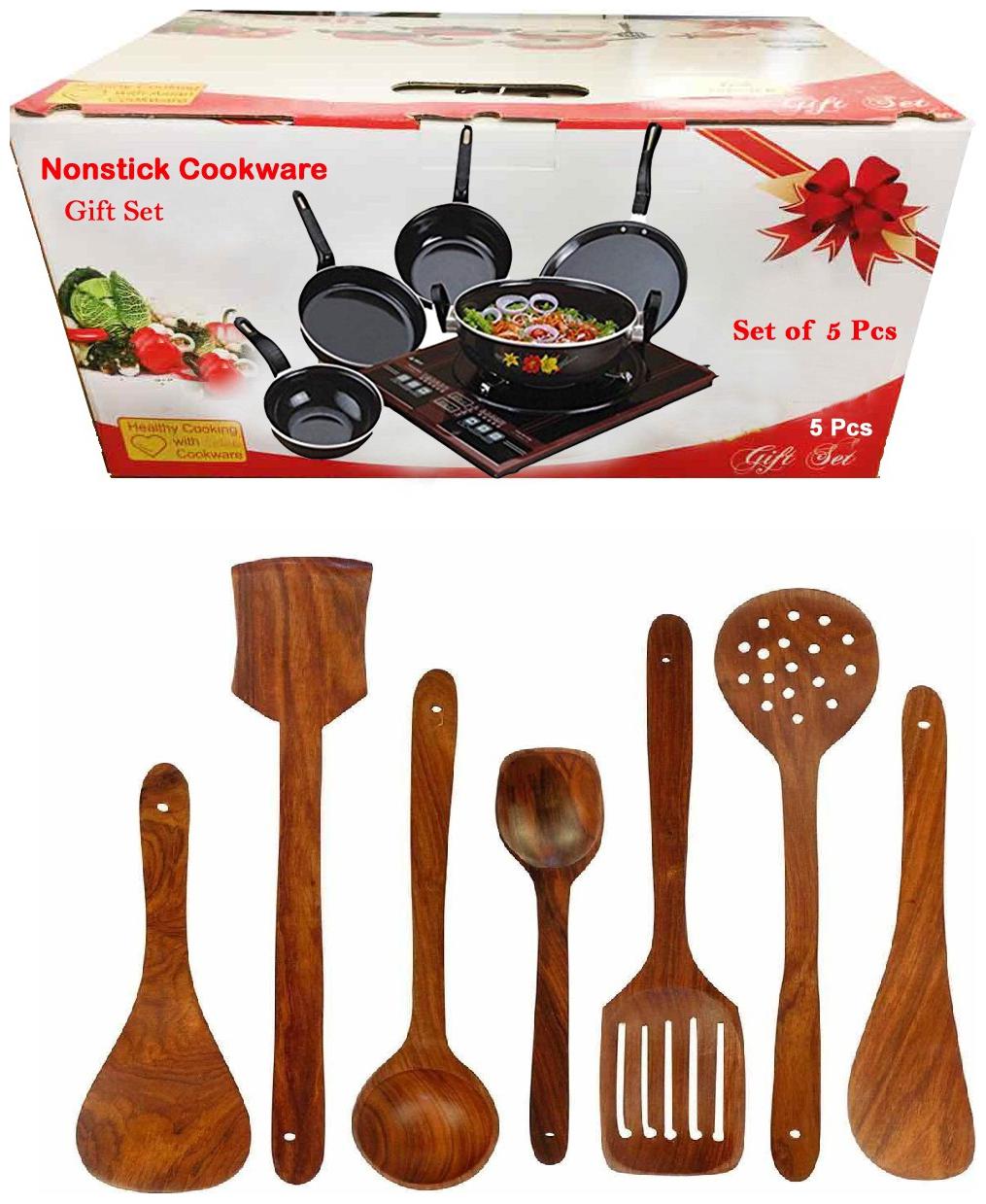 

Wooden Skimmers and Induction Bottom Cookware Set (12 pc)