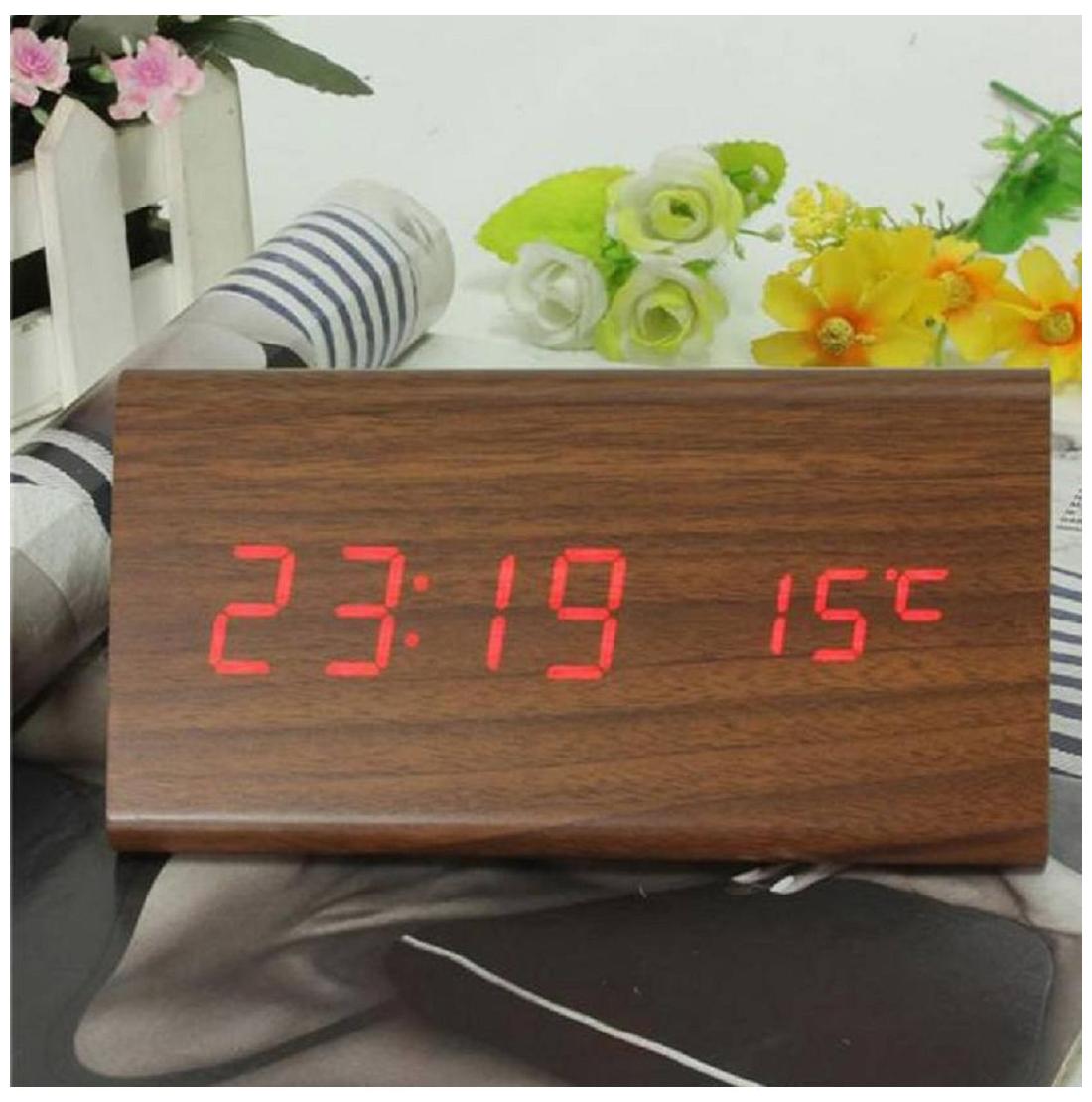 

wooden table clock