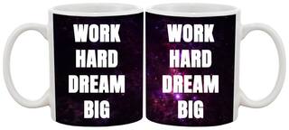 Work Hard Dream Big Ceramic Coffee Mug by AshvahTM - MUG1171