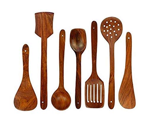 

Worthway Wooden cooking Spoon- Set of 7