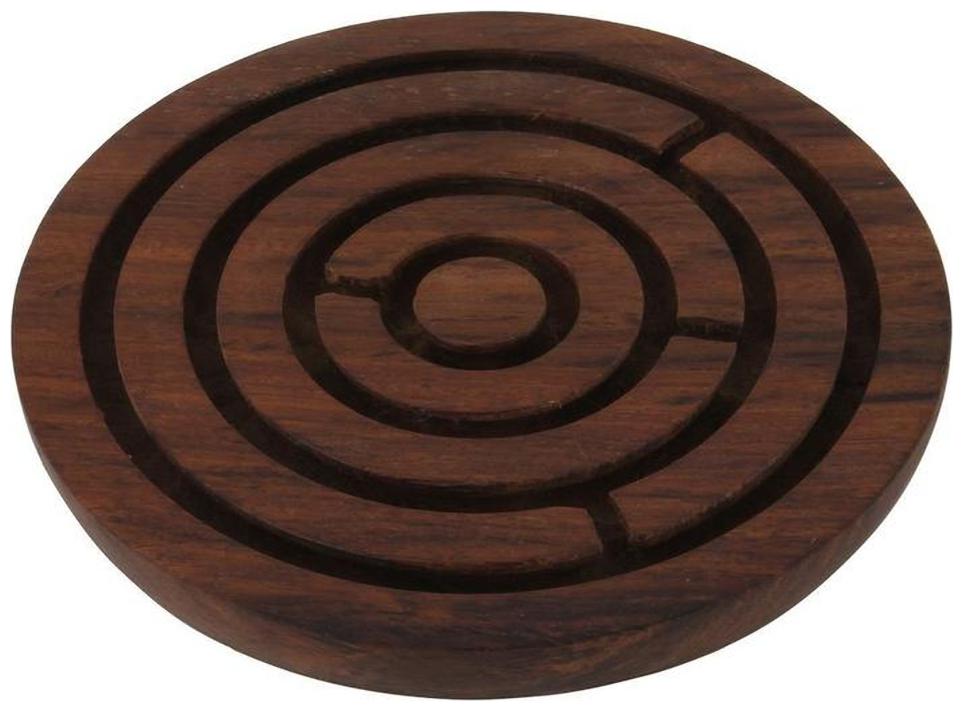 

Worthy Shoppee Handcrafted Wooden Labyrinth Board Game Round (Diameter - 10 16 cm (4 inch))