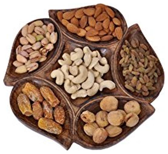

Worthy Shoppee Wooden clave Hexad Dry Fruit Tray