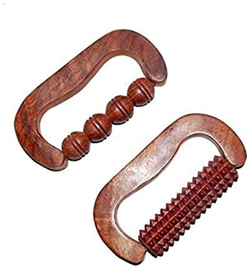 

Worthy Shoppee Wooden Massager Set Of 2 Different Design