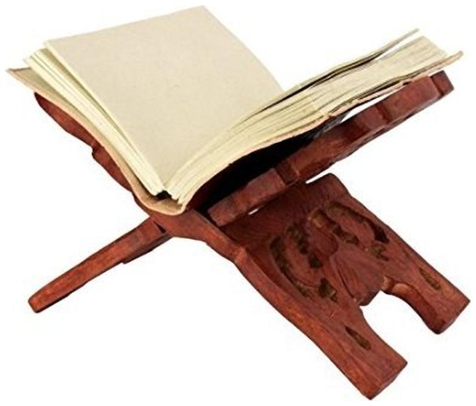 

Worthy Shoppee Beautful WOODEN HAND CARVED HOLY BOOK STAND FOR QURAN BIBLE GITA VED GURU GRANTH SAHIB Set of 3