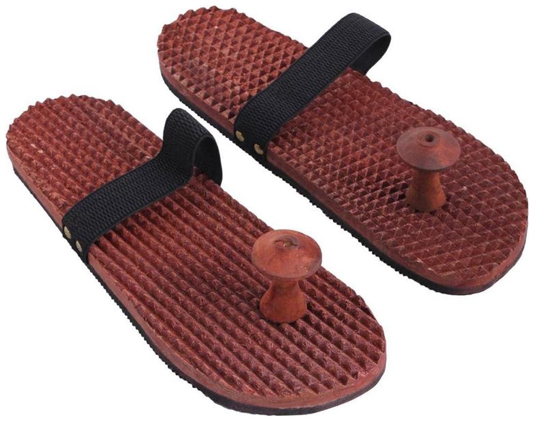 

Worthy Shoppee Wooden Relaxing Acupressure Slippers for Good Health in Sheesham Wood