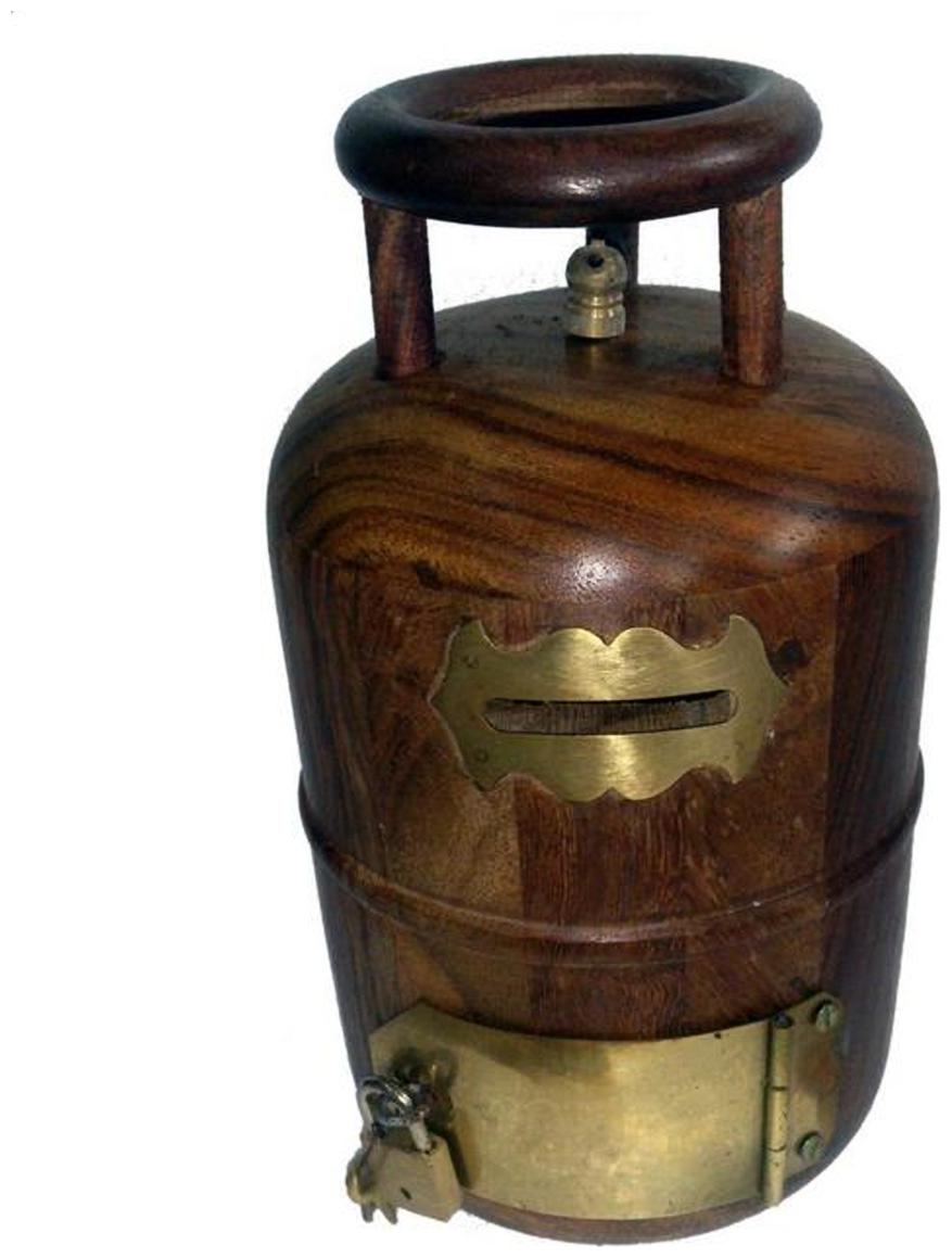 

Worthy Shopppe Wooden Money Bank Cylinder Shape