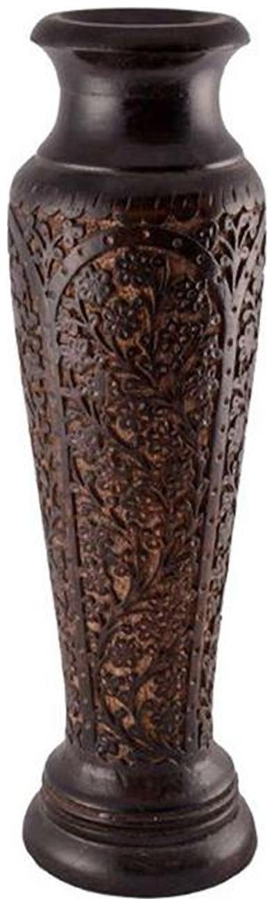 

Worthy Shoppee Handcarved Wooden Flower Vase