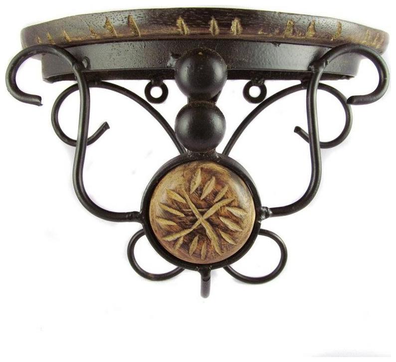 

Worthy Shoppee Beautiful wood wrought iron small wall bracket