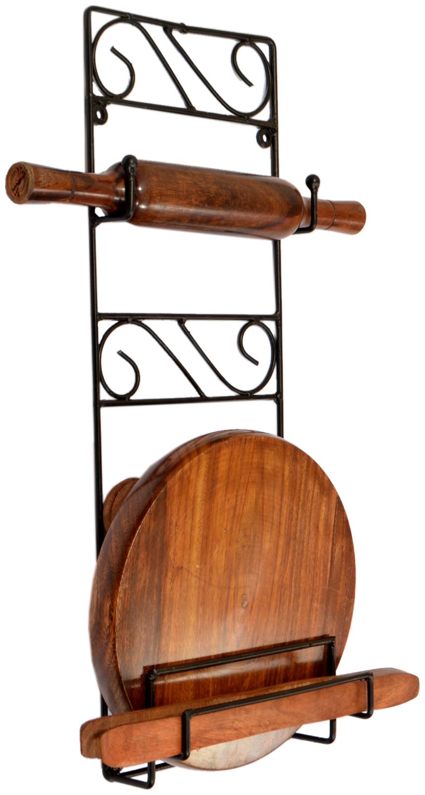 

Worthy Shoppee Wrought Iron Chakla Belan Stand