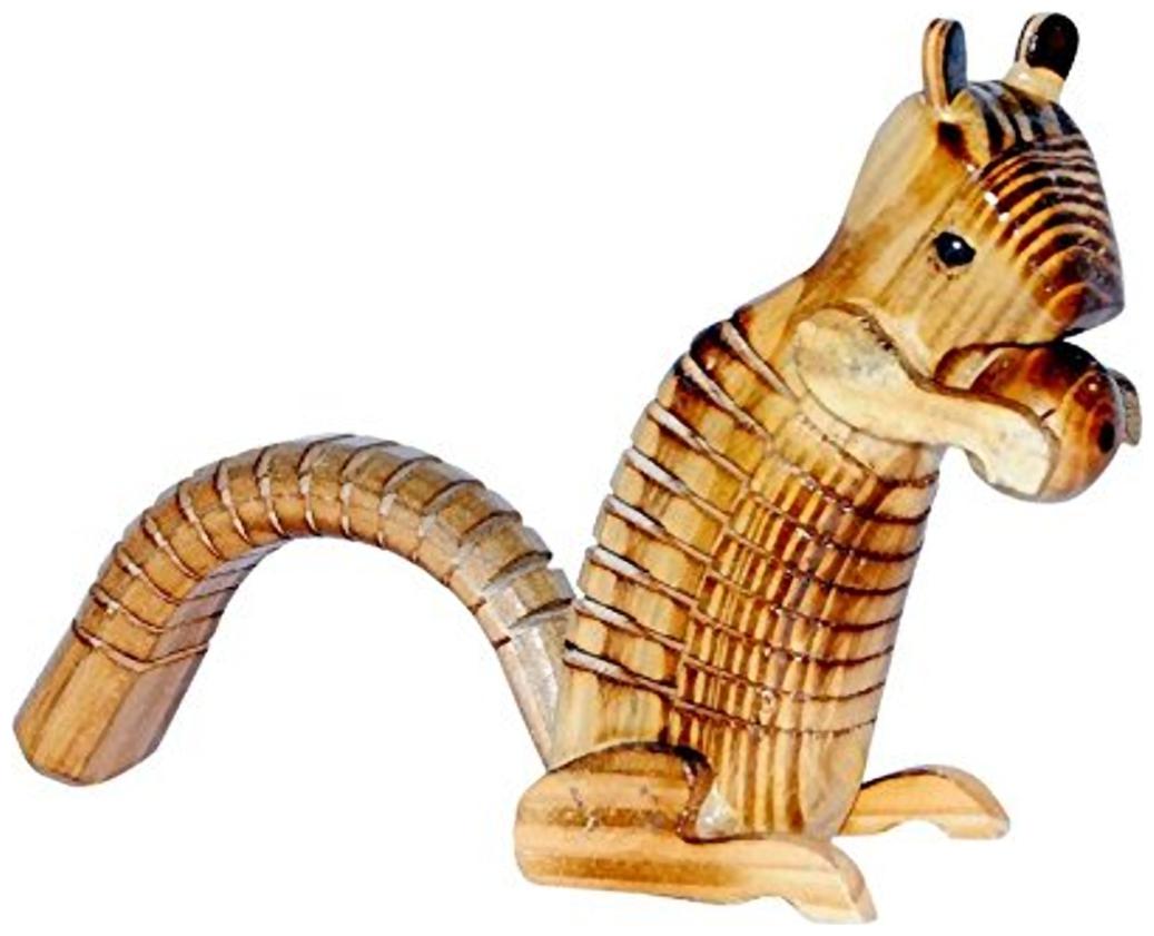 

Worthy Shoppee Brown Wooden Squirrel Toy for Kids