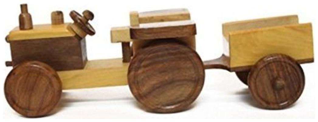 

Worthy Shopppee Wooden Toy Tractor Trolly