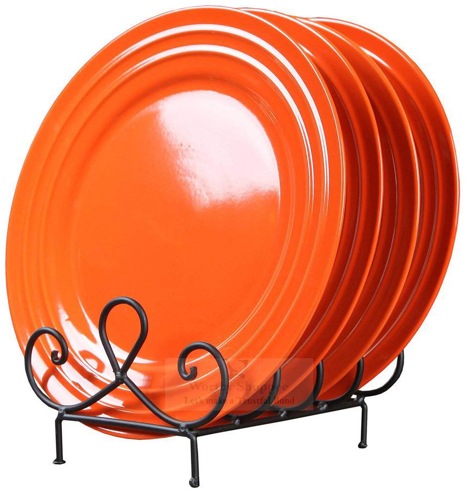

Worthy Shoppee 4 Place Plate Holder Plate Stand Dish Rack Dish Holder