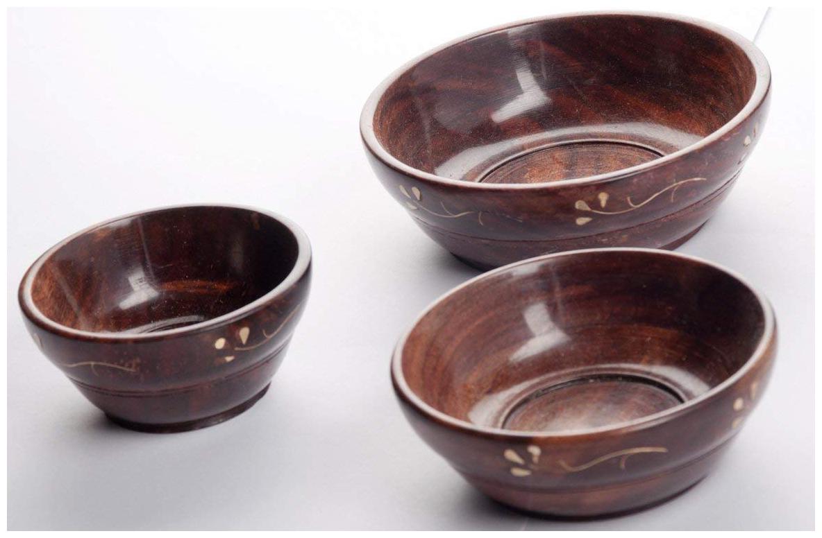 

Worthy Shoppee Wooden Serving Bowl - Set of 3 (Brown)