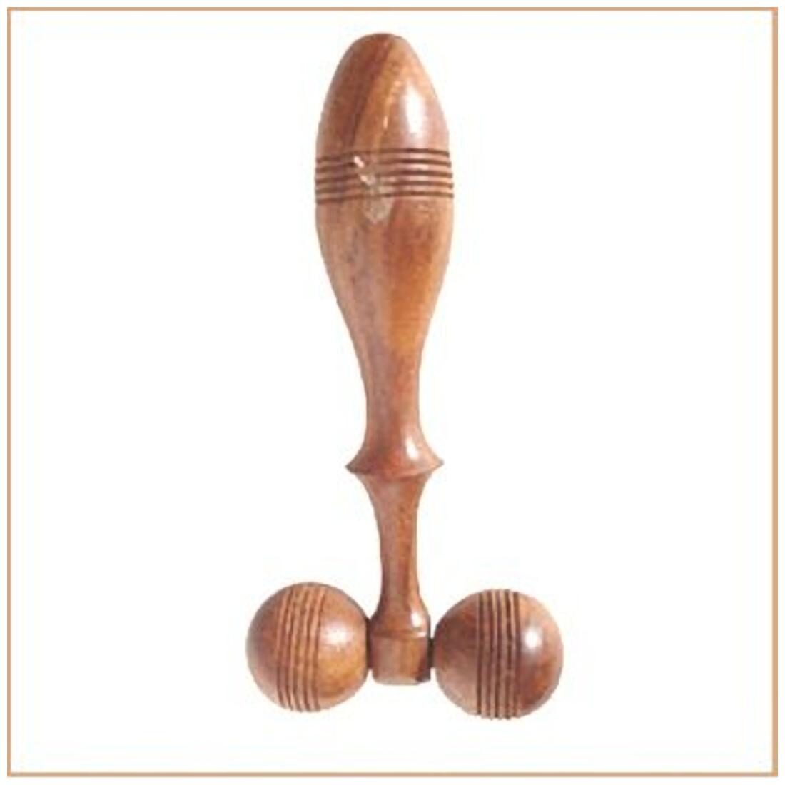

Worthy Shoppee Relaxing Handy Sheesham Wooden Acupunture Massage Roller